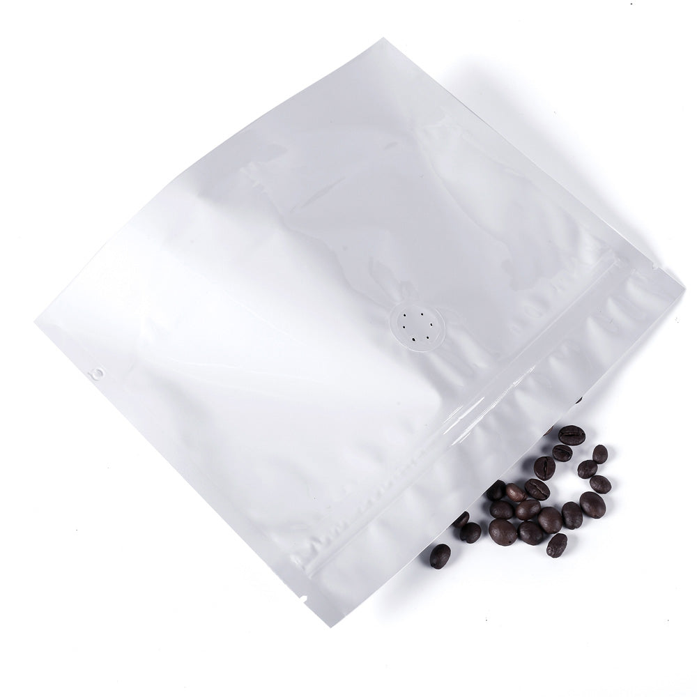 21x17cm Glossy Variouscolor Stand Up Packaging Bag Metallic Foil Mylar Eco Reusable Zip Lock With Valve Storage Pouch