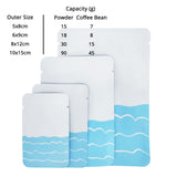 Vacuum Seal Metallic Foil Mylar PP White Bags Matte Open Top Tear Notch Storage Pouch With Printing