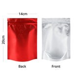 Custom 14x20cm Matte Frosted Front Zip Lock Bag With Valve Foil Mylar Sealed Stand Up Storage organizer Bag