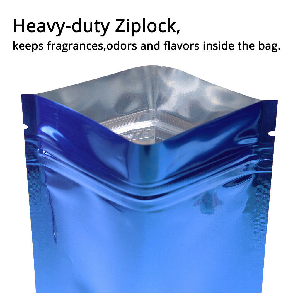 Small Glossy Colors Flat Gift Zip Lock Packing Bag Heat Sealing Foil Mylar Food Pouch