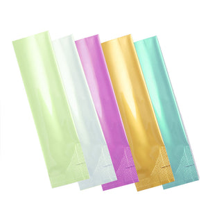 3x12cm Multi-Color Open Top Vacuum Heat Seal Pouches Glossy Aluminium Mylar Flat Package Bag