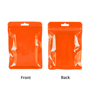 Glossy Variousizes Clear Plastic Mylar Comestic Storage Packaging Flat Bottom Ziplock Bag With Butterfly Hole And Tear Notch