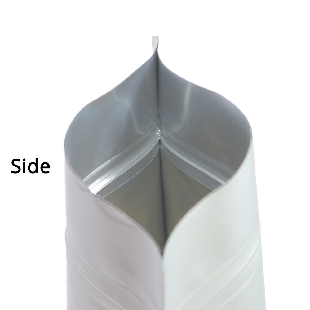12x23cm Aluminium Foil Mylar Jar Bottle Bag Eco Recyclable Glossy Silver Stand Up Storage Zip Lock Sealed Sachet
