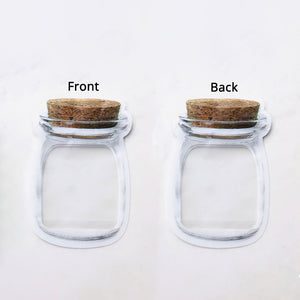 Mason Jar Stand Up Kraft Pouch Matte Plastic Mylar Hot Selling Liquid Snack Candy Storage Zip Lock Bag