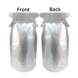 12x23cm Aluminium Foil Mylar Jar Bottle Bag Eco Recyclable Glossy Silver Stand Up Storage Zip Lock Sealed Sachet