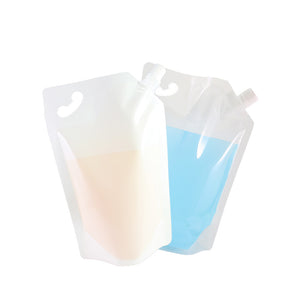 New Design Glossy Spout Pouch With Hang Hole Liquid Juice Milk Household Kitchen Storage Packaging Plastic Mylar Stand Up Bag