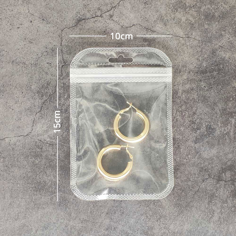 Multi-Size Eco PP Zip Lock Plastic Bag Front Clear Mylar Flat Tear Notch Pouch USB Cable Storage Bag With Hang Hole