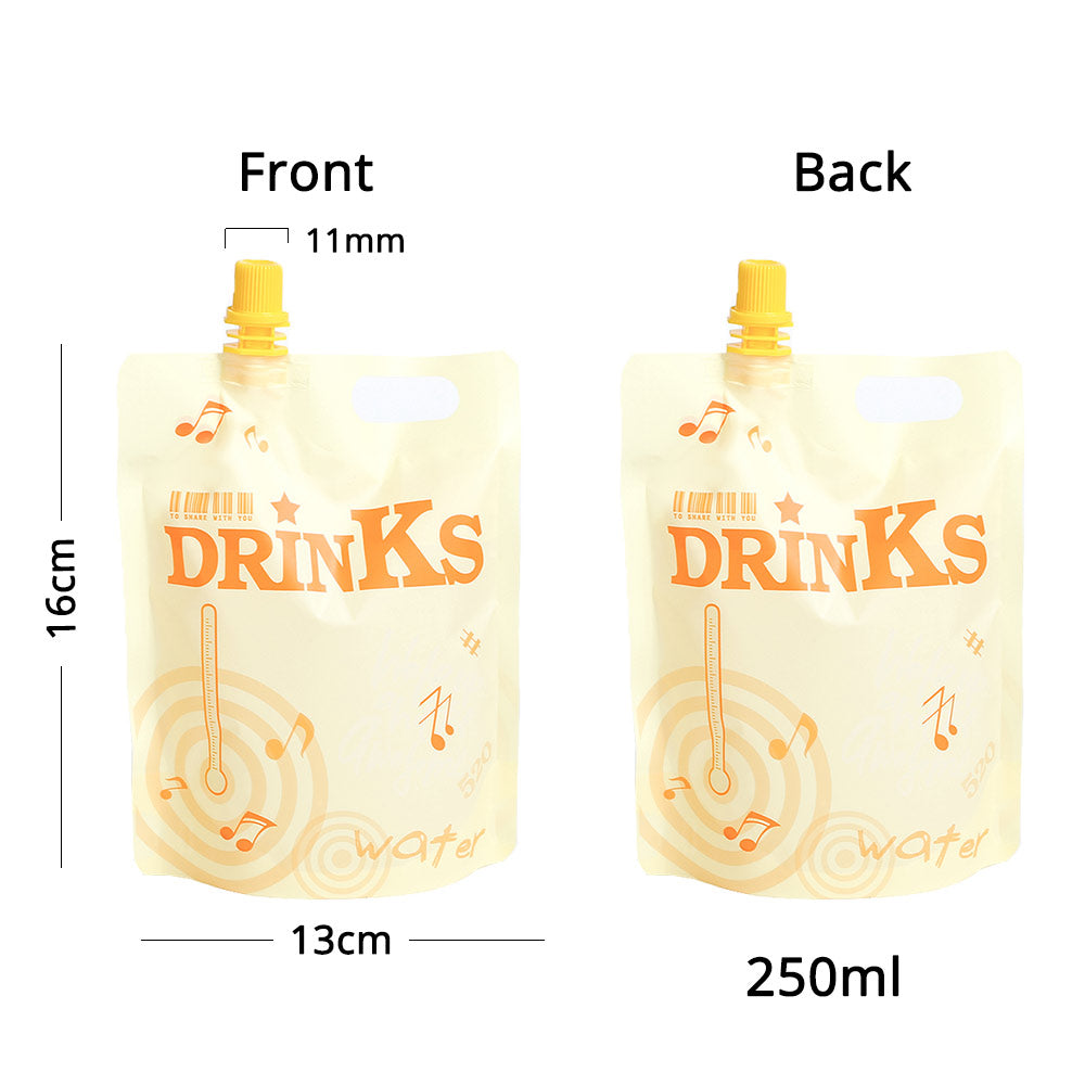 50Pcs/Pack Matte Variouscolor Spout Pouch Sauce Jelly Drink Water Storage Packaging Plastic Mylar Stand Up Bag