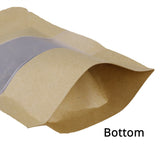 Custom Printed:High Quality Matte Variou Sizes Kraft Paper Bag Mylar Eco Recyclable Stand Up With Window Zip Lock Storage Pouch