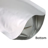 12x23cm Aluminium Foil Mylar Jar Bottle Bag Eco Recyclable Glossy Silver Stand Up Storage Zip Lock Sealed Sachet