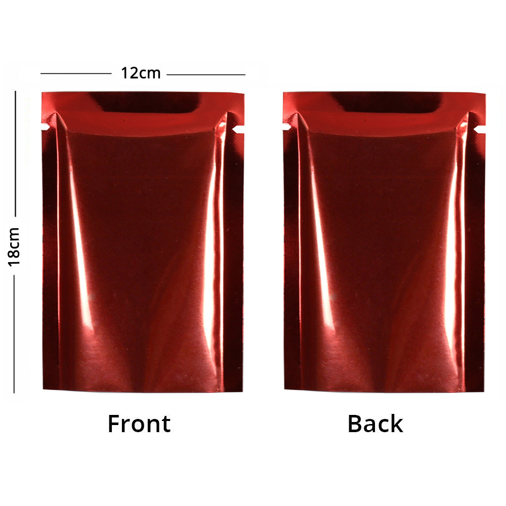 Multi Sizes Eco-friendly Heat Seal Open Top Foil Mylar Vacuum Packing Pouch Glossy Flat Vacuum Bag