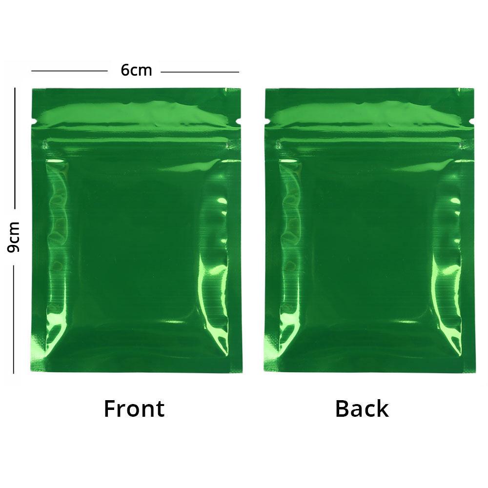 Small Glossy Colors Flat Gift Zip Lock Packing Bag Heat Sealing Foil Mylar Food Pouch