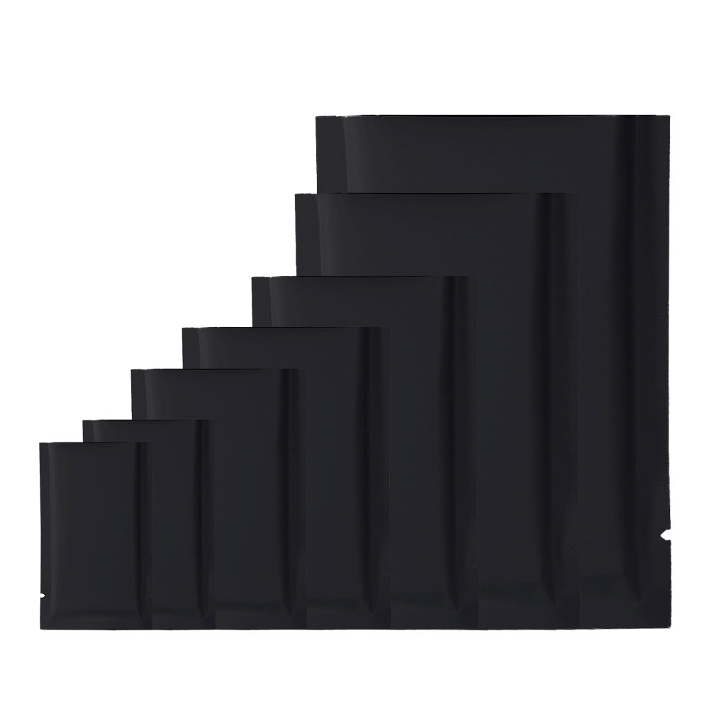 Custom Printed Bags: 3 Side Sealing Open Top Flat Mylar Bags with Multiple Colors