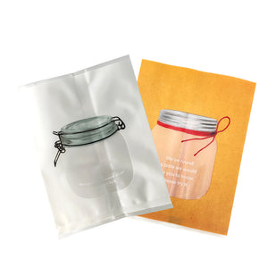 Plastic Bags Jar Printing Vacuum Seal Heat Seal Package Bags Flat Tear Notch Matte PP Mylar Storage Pouches w/Window