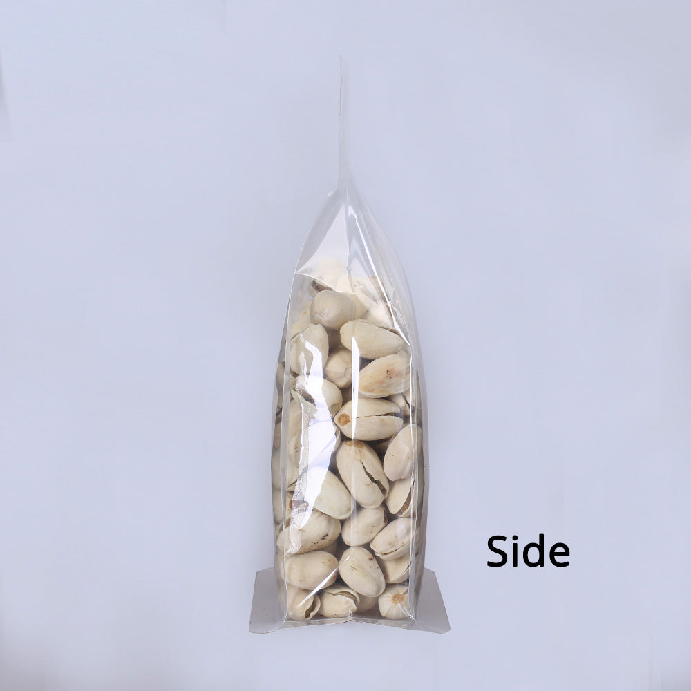 Custom Printed:Hot Sale Glossy Clear Cereal Storage Packaging Zipper Bag Plastic Mylar Stand Up With Tear Notch