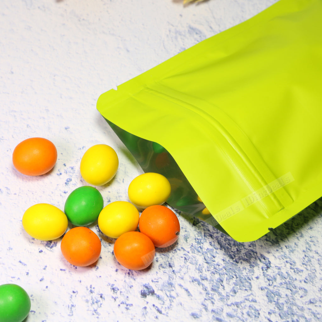 10x15cm High Quality Various Color Matte Stand Up Reusable Aluminium Foil Mylar Food Storage Packaging Zipper Doypack