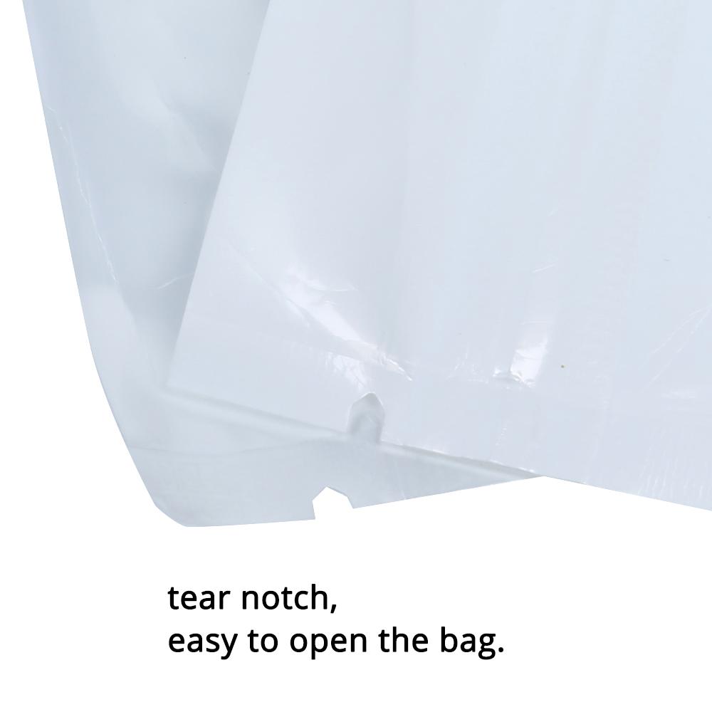 Wholesale Moisture Clear/ White Grocery Food Zip Lock Plastic Pouch Flat Hand Hold PET Packaging Bag