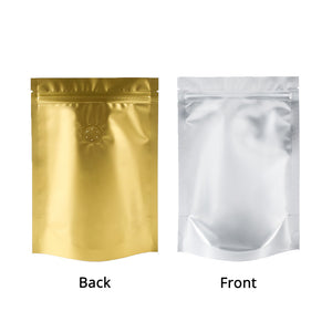 Custom 14x20cm Matte Frosted Front Zip Lock Bag With Valve Foil Mylar Sealed Stand Up Storage organizer Bag