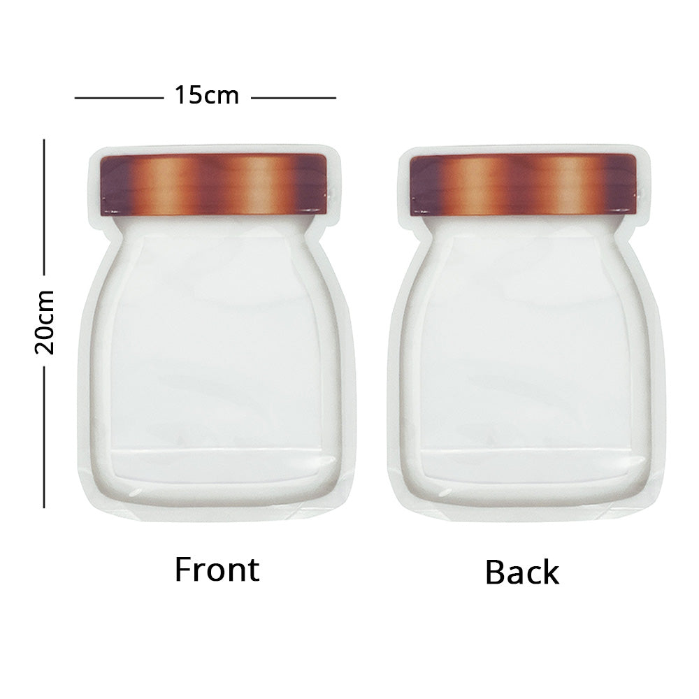 Custom Printed: High Quality Stand Up Glossy Mason Jar Clear Plastic Mylar Rice Snack Coffee Bean Storage Packaging Zipper Bag