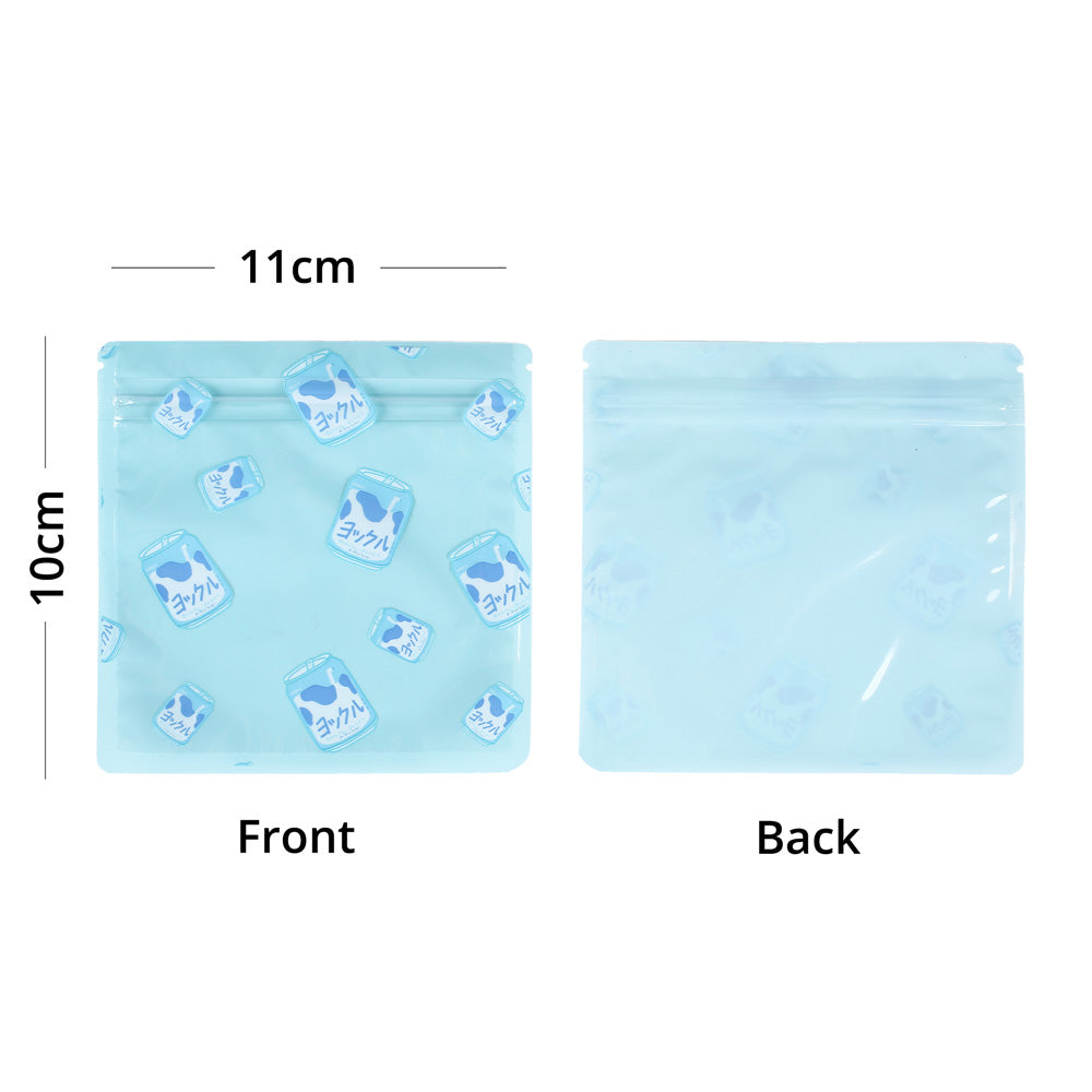 Custom Glossy Flat Bottom Plastic Mylar Packaging Bag Mylar Eco Heat Seal Storage Zipper Bag With Print And Tear Notch