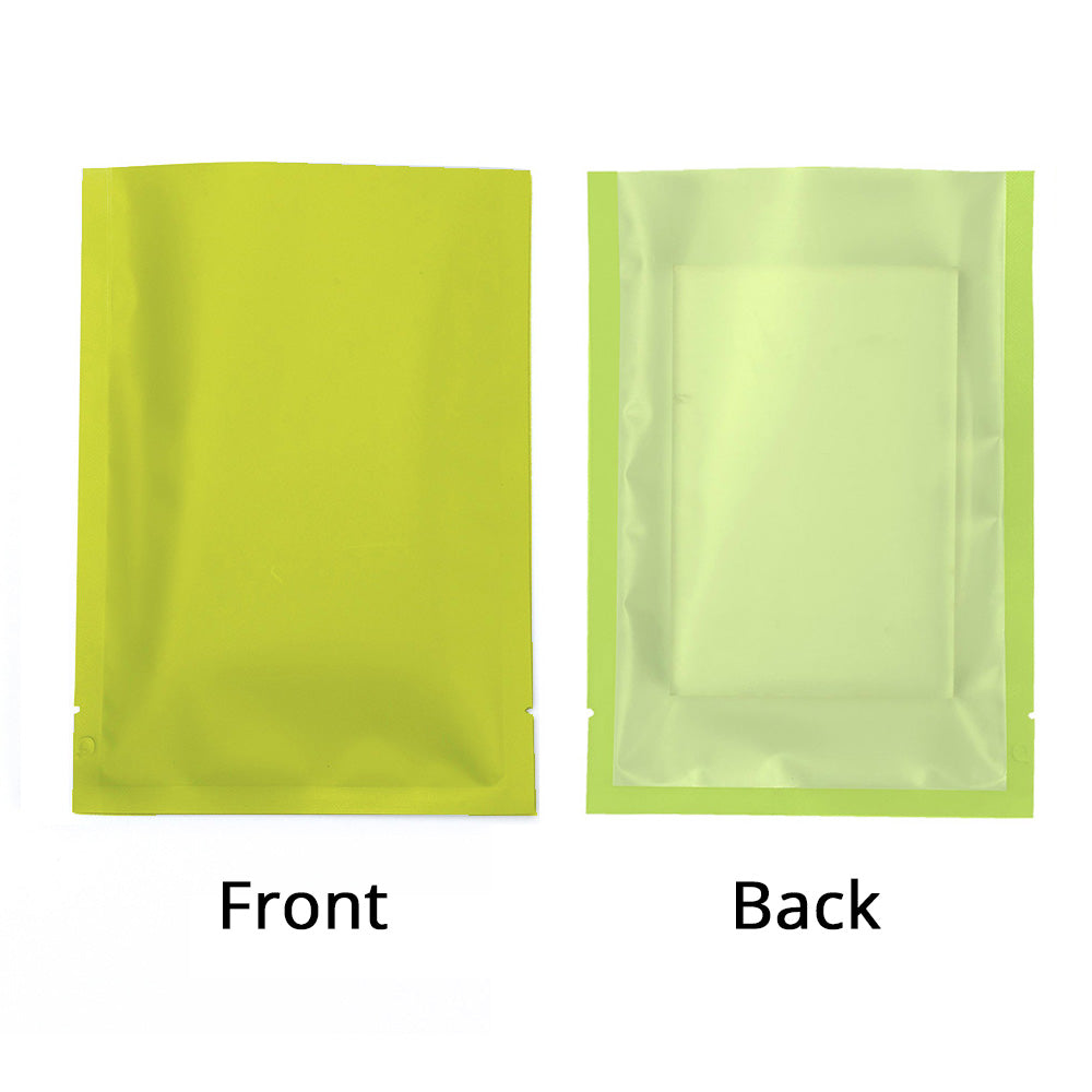 Eco Recyclable Plastic Packaging Bags Matte Clear Open Top Vacuum Heat Sealable Storage Pouches