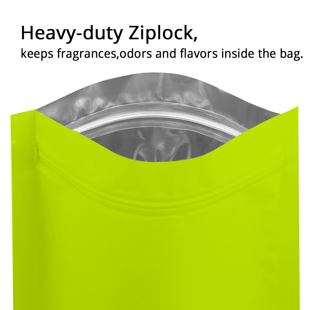 High Quality Matte Various Color Stand Up Pouch With Valve Metallic Foil Mylar Zip Lock Eco Compostable  Food Storage Packaging Bag