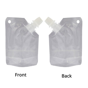7x10cm Custom Self Seal Stand Up Spout Pouch 50ml Glossy Plastic Packaging Liquid Drink Sample Storage Bag