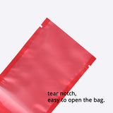 Vacuum Heat Seal Pouches Stand Up Smell Proof Matte Open Top Plastic Packaging Bags w/Clear Window & Tear Notch