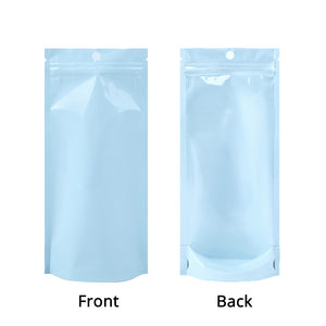 Glossy Clear With Hang Hole Foil Stand Up Comestic Jewelry Storage Packaging Zipper Bag Eco Recyclable