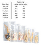 Stand Up Clear Open Top Vacuum Heat Sealing Coffee Herb Pouches Eco Plastic Mylar Packaging Bags