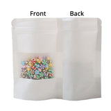 Custom Printed:Heat Seal Kraft Paper Zip Lock Bag Custom Matte Stand Up Eco Recyclable White Storage Zipper Bag With Window