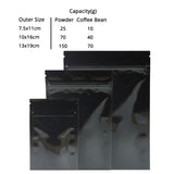 Multi-Size Glossy Black Vacuum Zip Lock Package Bag Recyclable Foil Mylar Flat Zipper Bag