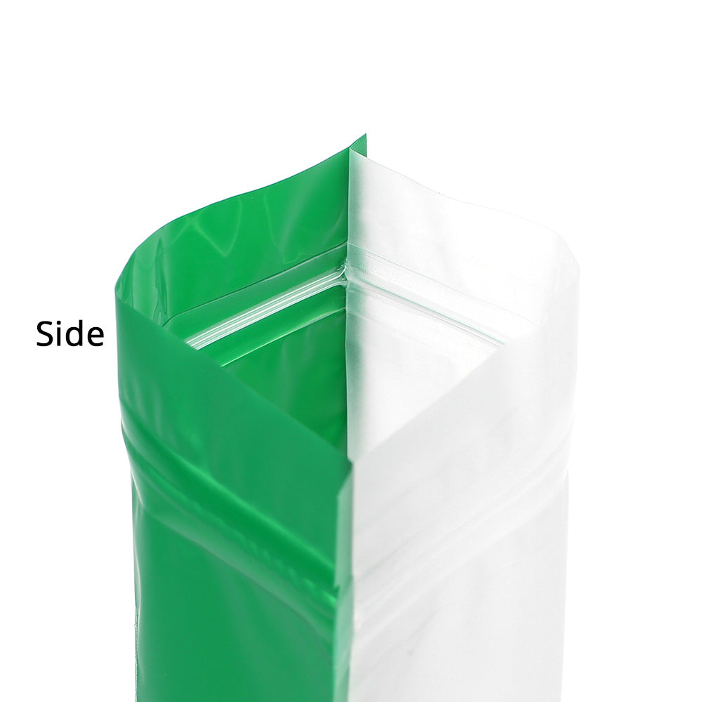 15x23cm Custom Matte Valve Ziplock Doypack Frosted Metallic Foil Plastic Storage Packaging Stand Up Recyclable Eco Bag With Tear Notch