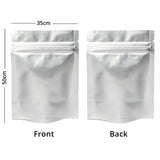 Custom Glossy Silver Aluminium Foil Packaging Reusable Zip Lock Bag Candy Snack Stand Up Storage Sample Pouch