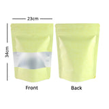 Zip Lock Bag Matte With Frosted Window And Maple Leaf Pattern Aluminium Foil Stand Up Eco Sealed Storage Pouch