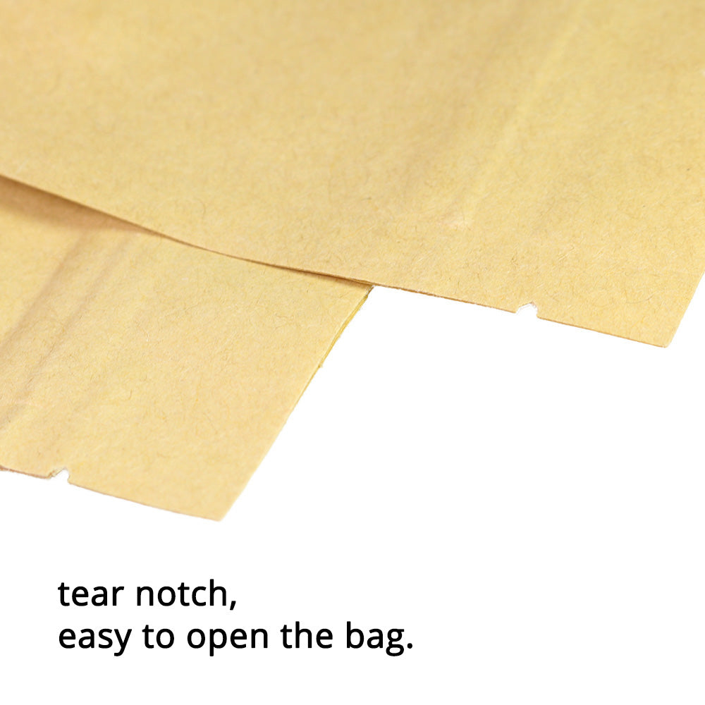 Custom Printed:Zip Lock With Window Kraft Paper Stand Up Pouch Recyclable Eco-friendly Mylar Packaging Storage Bag