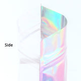 Holographic Silver Bag New Design Glossy Clear Front Plastic Bag Metallic Foil Mylar Cosmetics Food Storage Zipper Pouch
