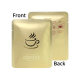 10x12cm Various Colors Heat Seal Aluminium Mylar Coffee Powder Package Storage Bag Open Top Tear Notch Pouch With Coffee Cup Design