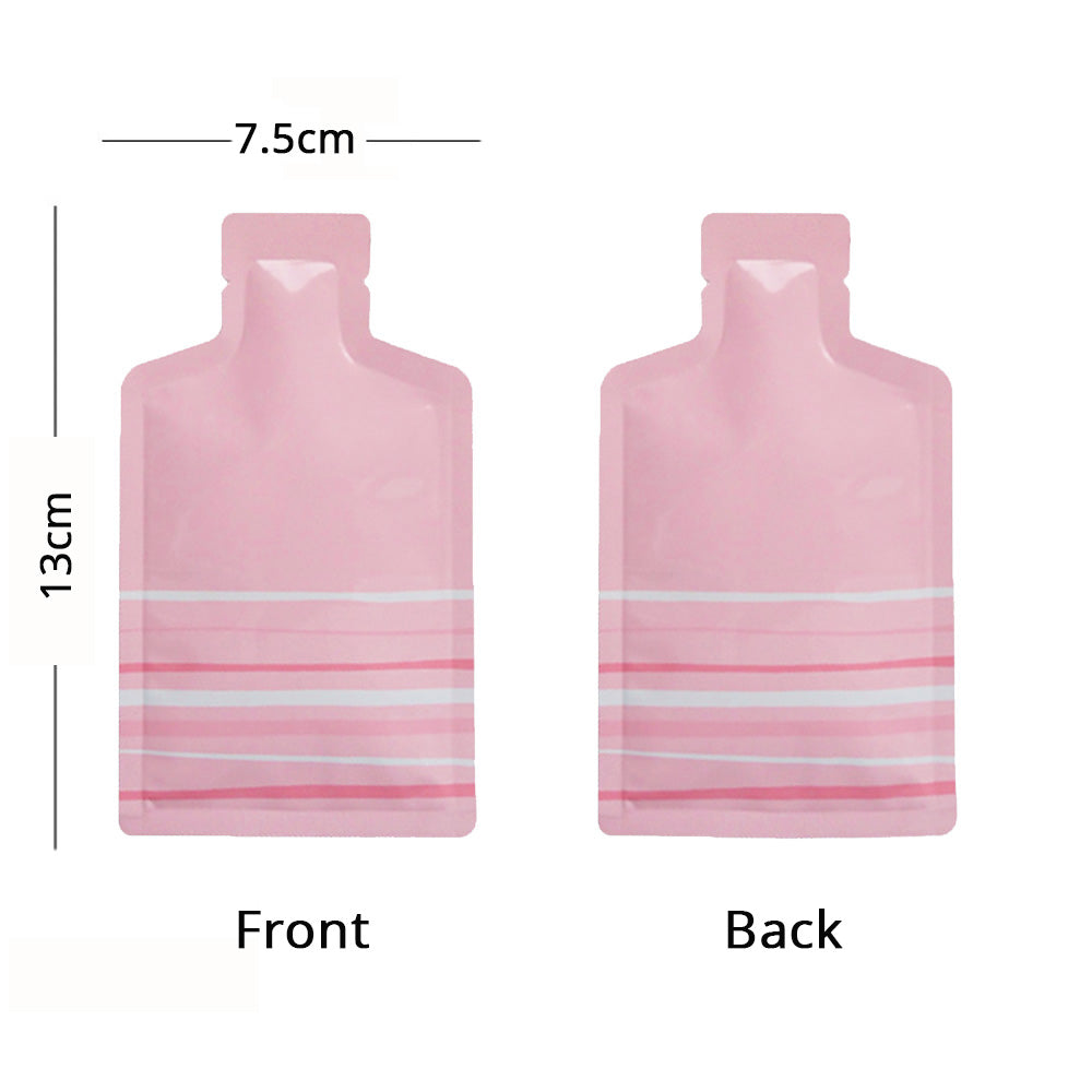 Premium Portable Cute Bottle Shape Open Top Aluminum Mylar Food Smell Proof Packing Bag