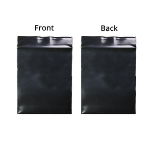 Multi Sizes Black Reclosable Flat Plastic Storage Pouch Mylar Zip Lock Packaging Bag For Power Herb
