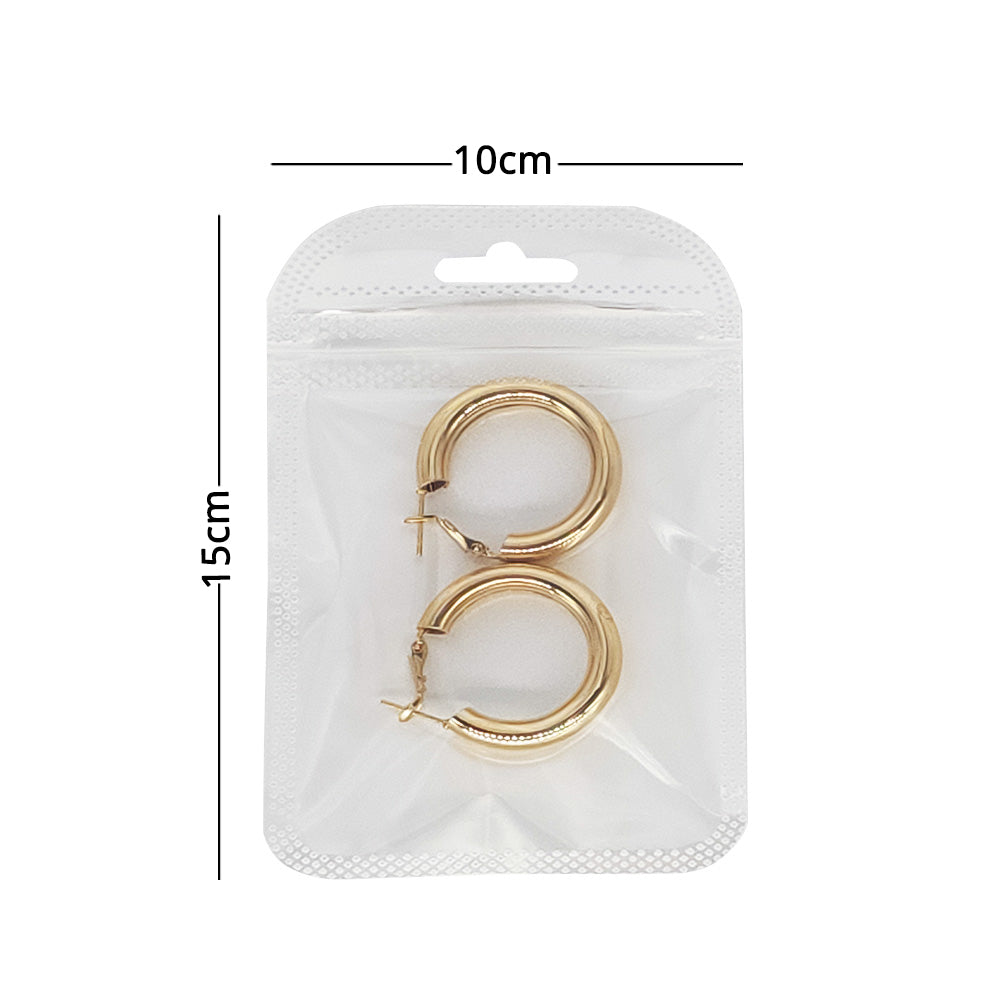 Multi-Size Eco PP Zip Lock Plastic Bag Front Clear Mylar Flat Tear Notch Pouch USB Cable Storage Bag With Hang Hole