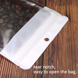 Custom Printed:Matte Black/ White With Frosted Window And Handle Hole Metallic Foil Stand Up Reusable Zipper Storage Bag