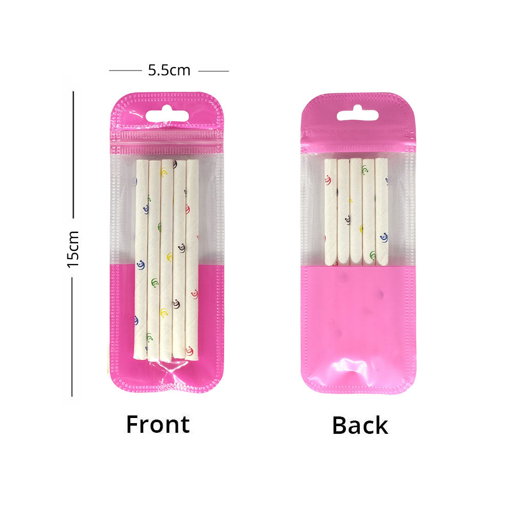 Multi-Size Clear PP Plastic Bag Stationery Zip Lock Bag Flat Accessories Watch Storage Pouch With Butterfly Hole