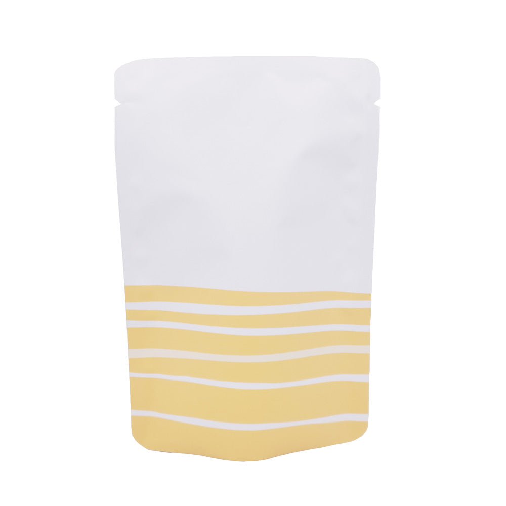Variety of Sizes Matte White Foil Mylar Vacuum Open Top Pouch Bag with Printing & Tear Notch