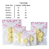 Premium Recyclable White Plastic Mylar Packaging Bag Clear Window Zip Lock Flat Storage Pouch With Flower Printing