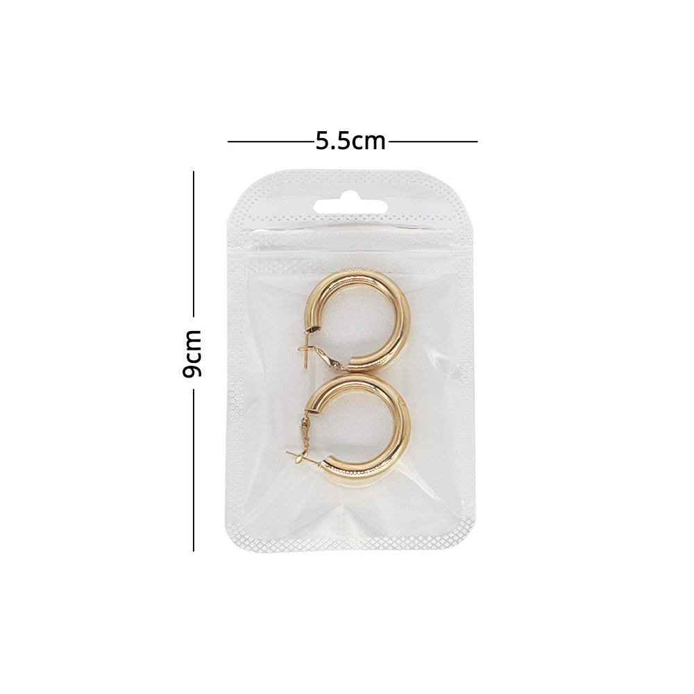 Multi-Size Eco PP Zip Lock Plastic Bag Front Clear Mylar Flat Tear Notch Pouch USB Cable Storage Bag With Hang Hole