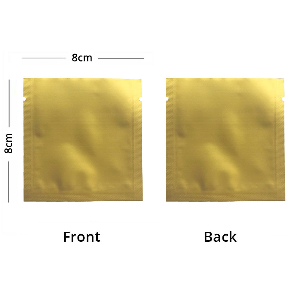 8x8cm Reusable Heat Sealing Smell Proof Tear Notch Pouch Various Colors Aluminum Foil Mylar Storage Bag