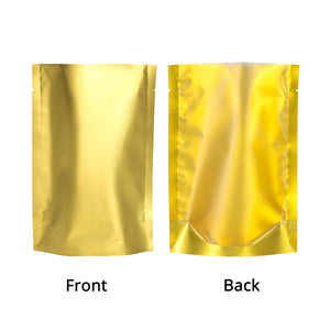 Vacuum Heat Seal Pouches Stand Up Smell Proof Matte Open Top Plastic Packaging Bags w/Clear Window & Tear Notch