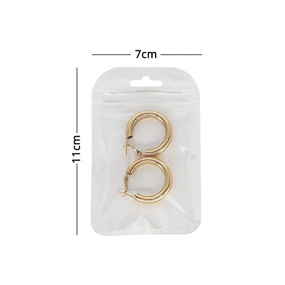 Multi-Size Eco PP Zip Lock Plastic Bag Front Clear Mylar Flat Tear Notch Pouch USB Cable Storage Bag With Hang Hole