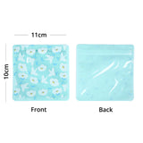 Custom Glossy Flat Bottom Plastic Mylar Packaging Bag Mylar Eco Heat Seal Storage Zipper Bag With Print And Tear Notch